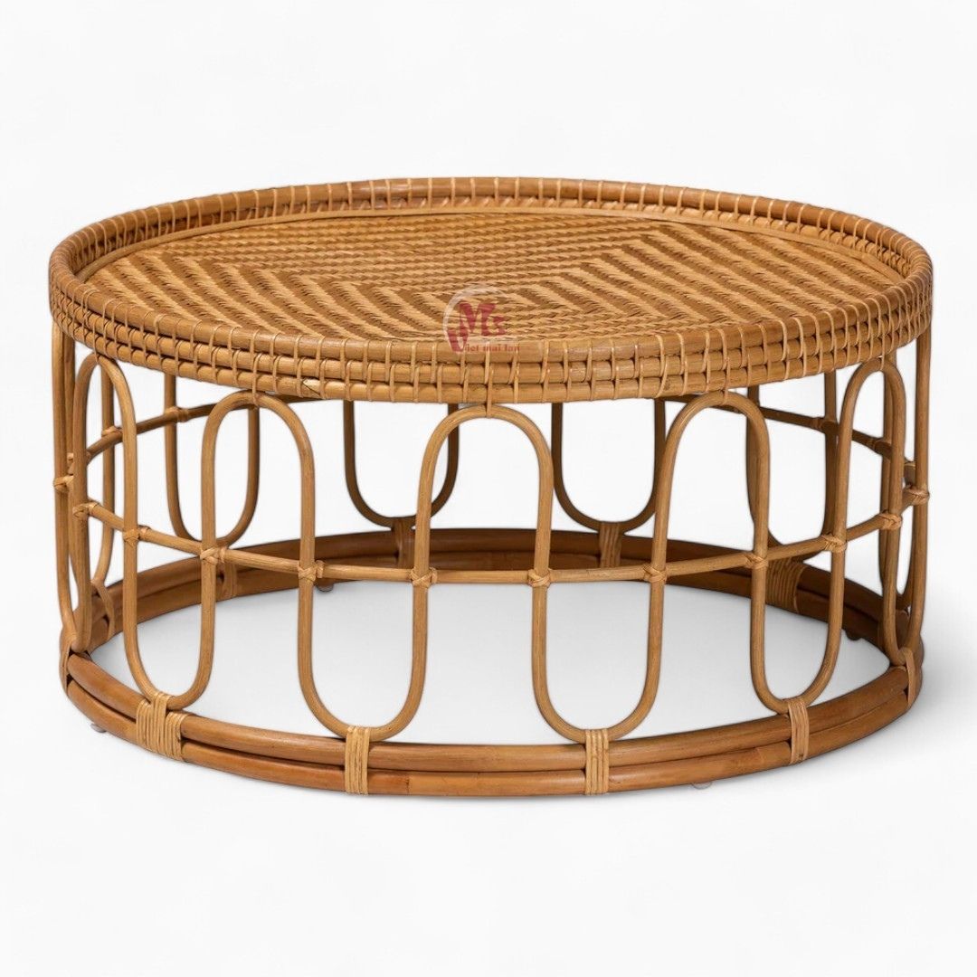 Rustic Rattan Coffee Table