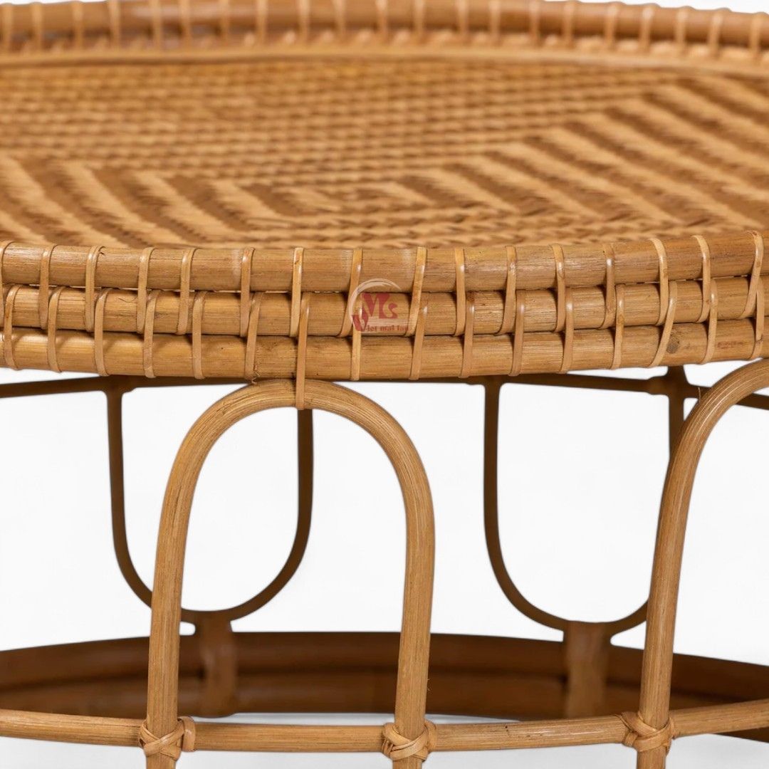 Rustic Rattan Coffee Table