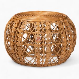 Modern Brown Rattan Coffee Table