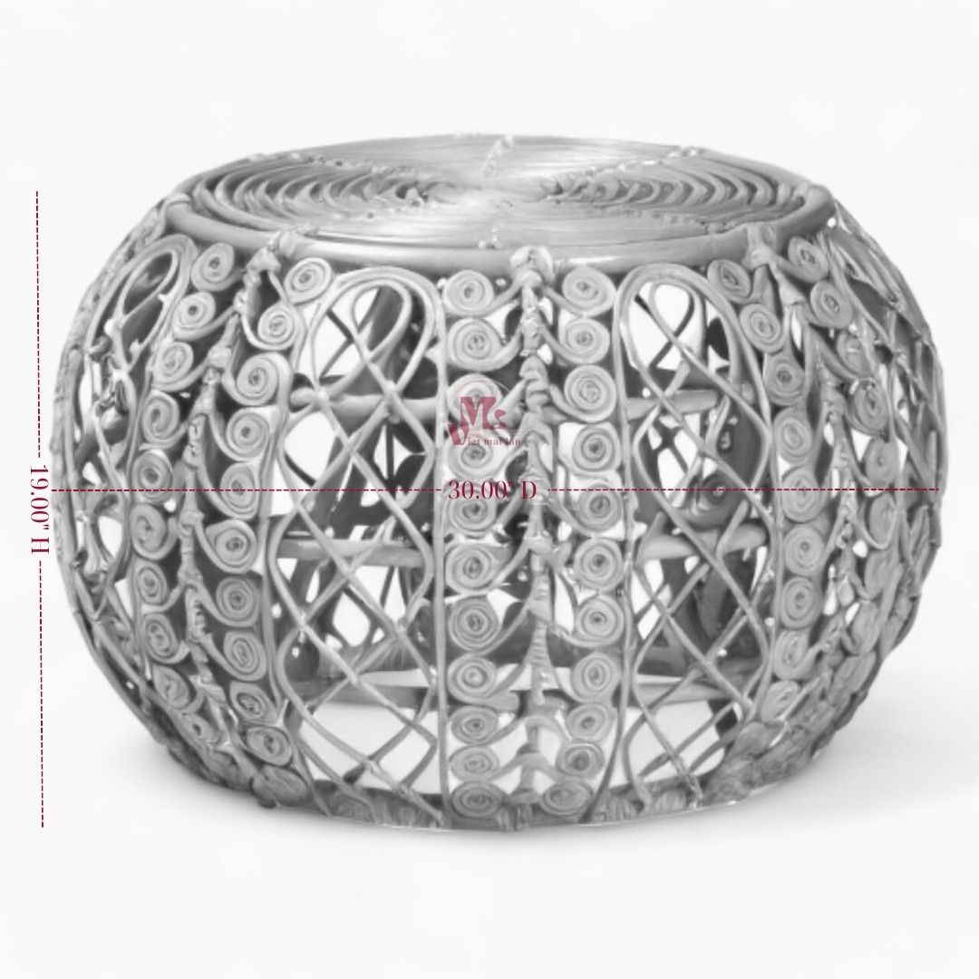 Modern Brown Rattan Coffee Table