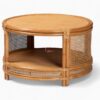 Rustic Brown Rattan Coffee Table