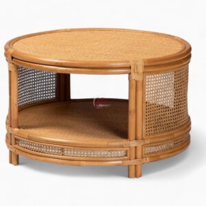 Rustic Brown Rattan Coffee Table
