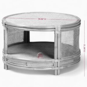 Rustic Brown Rattan Coffee Table