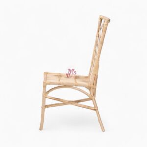 Simple High Back Rattan Dining Chair