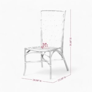 Simple High Back Rattan Dining Chair