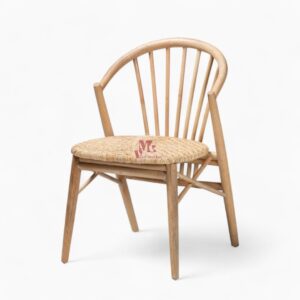 Simple Rattan Dining Chair With Armrests
