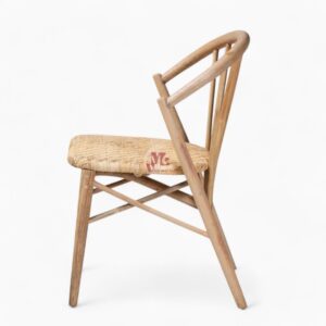 Simple Rattan Dining Chair With Armrests