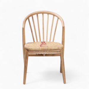 Simple Rattan Dining Chair With Armrests