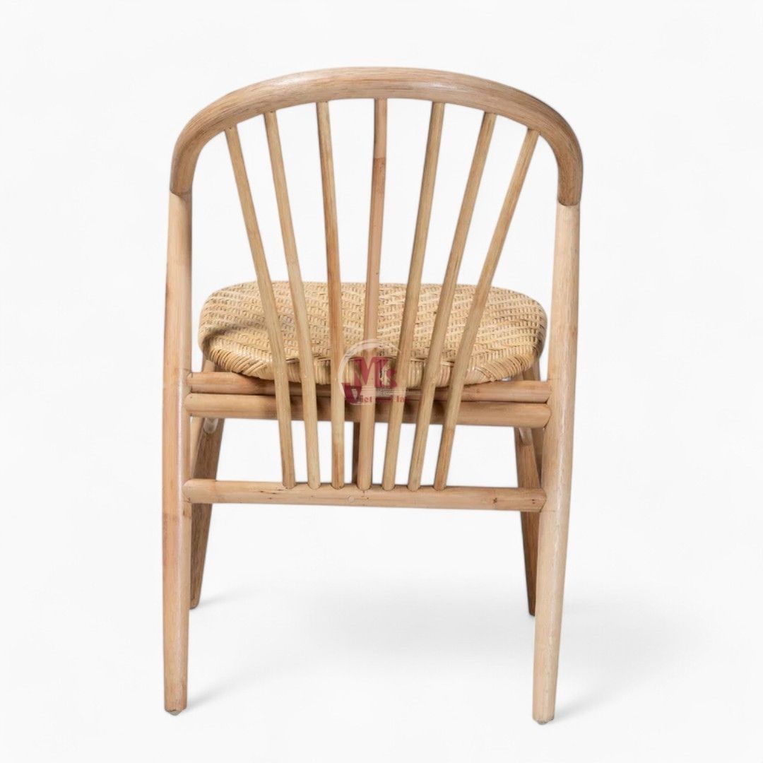 Simple Rattan Dining Chair With Armrests