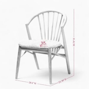 Simple Rattan Dining Chair With Armrests