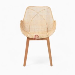 Rattan and Wooden Dining Chair