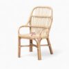 Indoor Rattan Dining Chair With Armrests