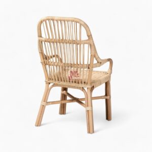 Indoor Rattan Dining Chair With Armrests
