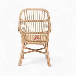 Indoor Rattan Dining Chair With Armrests