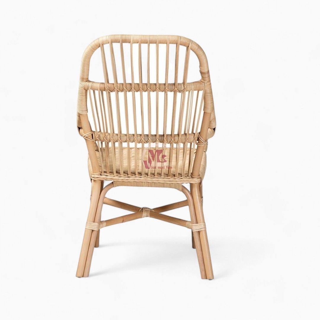 Indoor Rattan Dining Chair With Armrests