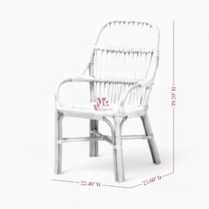 Indoor Rattan Dining Chair With Armrests