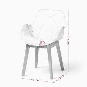 Rattan and Wooden Dining Chair