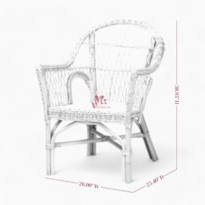 Rattan Chair with Arms for Dining Room