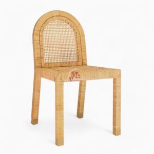 Modern Rattan and Wooden Dining Chair
