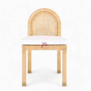 Modern Rattan and Wooden Dining Chair