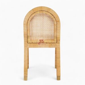 Modern Rattan and Wooden Dining Chair