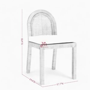 Modern Rattan and Wooden Dining Chair