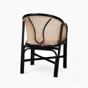 Black Rattan Dining Chair