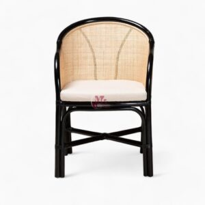 Black Rattan Dining Chair