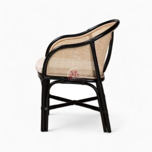 Black Rattan Dining Chair