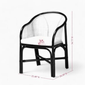 Black Rattan Dining Chair