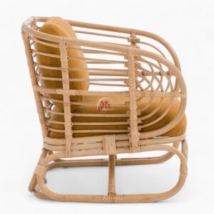 Wicker Cane Lounge Chair