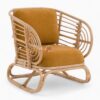 Wicker Cane Lounge Chair