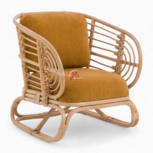 Wicker Cane Lounge Chair
