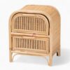Boho Natural Rattan Nightstand