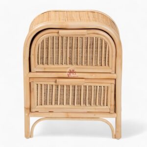 Boho Natural Rattan Nightstand
