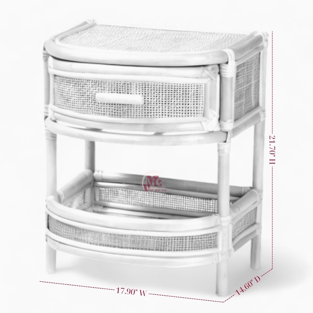 Modern Wicker Rattan Nightstand