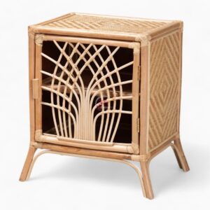 Vintage Rattan Nightstand