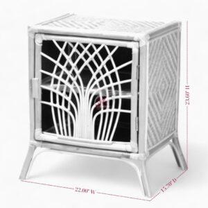 Vintage Rattan Nightstand
