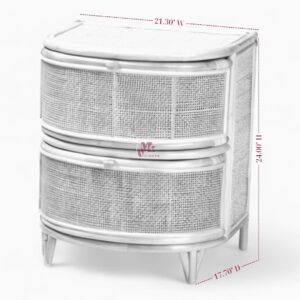 Wicker Rattan Nightstand