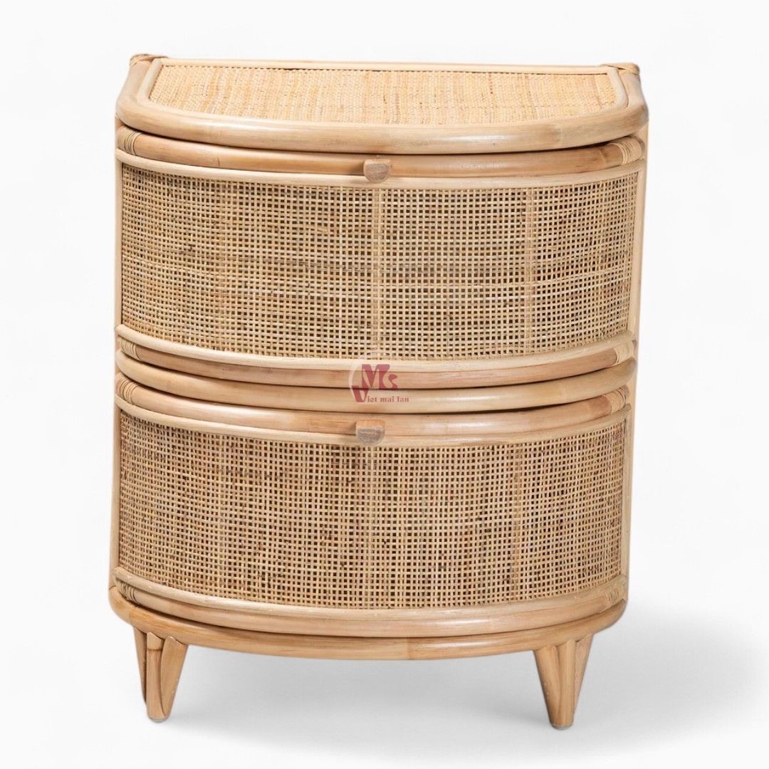 Wicker Rattan Nightstand