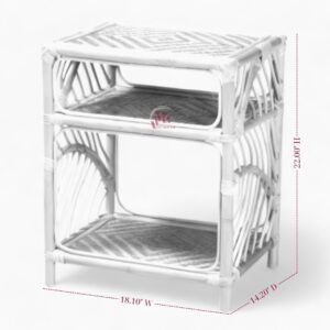 Natural Wicker Rattan Nightstand