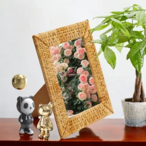 Wicker Rattan Picture Frame