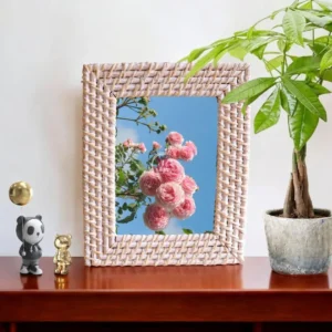 Hand Woven Rustic Rattan Picture Frame