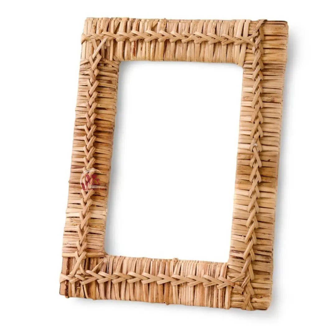 Wicker Rattan Photo Frame