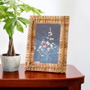 Wicker Rattan Photo Frame