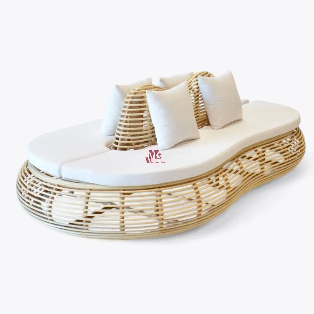 Natural Wicker Rattan Sofa
