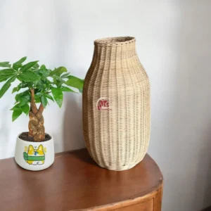Handwoven Rattan Vase