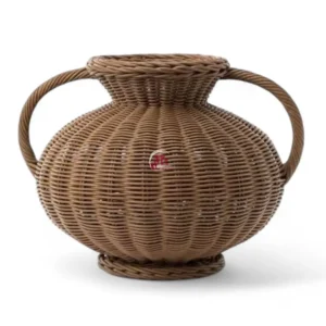 Brown Rattan Vase