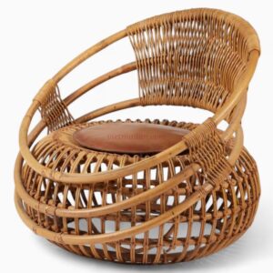 Natural Modern Rattan Lounge Chair