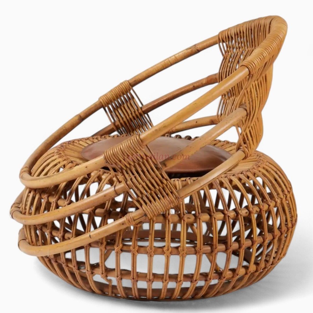 Natural Modern Rattan Lounge Chair